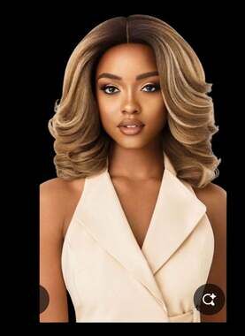 New Outre Neesha 204 Lace Front Wig in DR4/HNBRN
